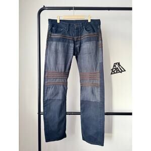 Issey Miyake Vintage Rib-Insert Patchwork Denim Jeans